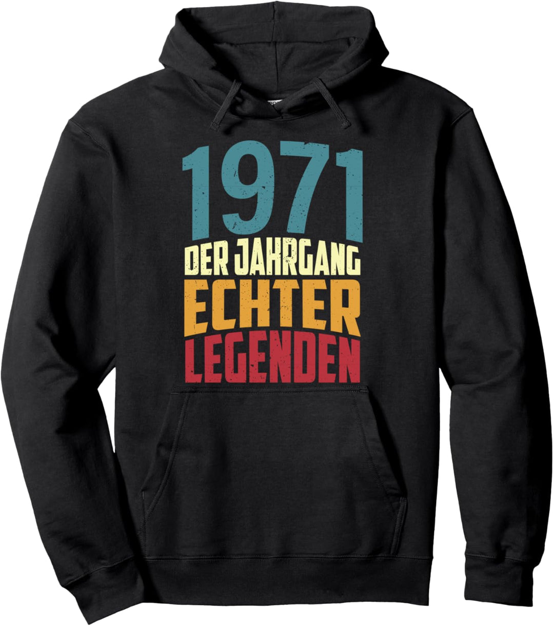 Vintage 53rd Birthday Man Woman 53 Years 1971 Decorative Pullover Hoodie