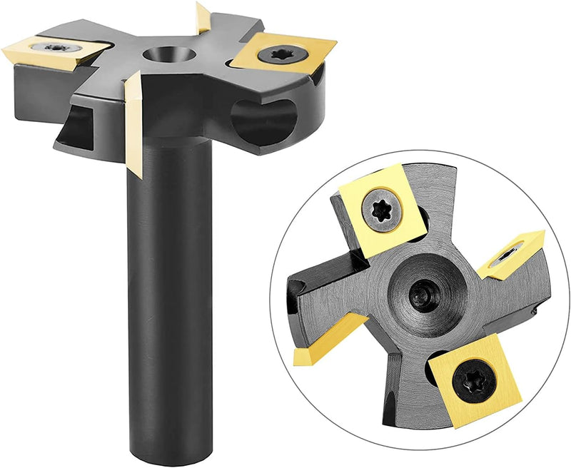 SpeTool Planfräser 12mm Schaft 45mm Schnittdurchmesser Planfräser für Oberfräse Hobelfräser mit ATS