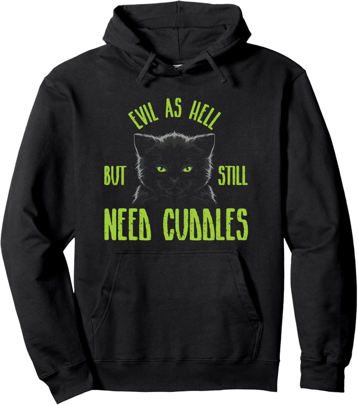 Böse wie die Hölle Horror Katze Halloween Monster Süsses oder Saures Pullover Hoodie