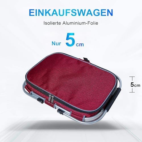 Einkaufskorb Kühltasche Gross Isolierkorb KüHlkorb KüHltasche Picknickkorb Picknicktasche mit Zwei G
