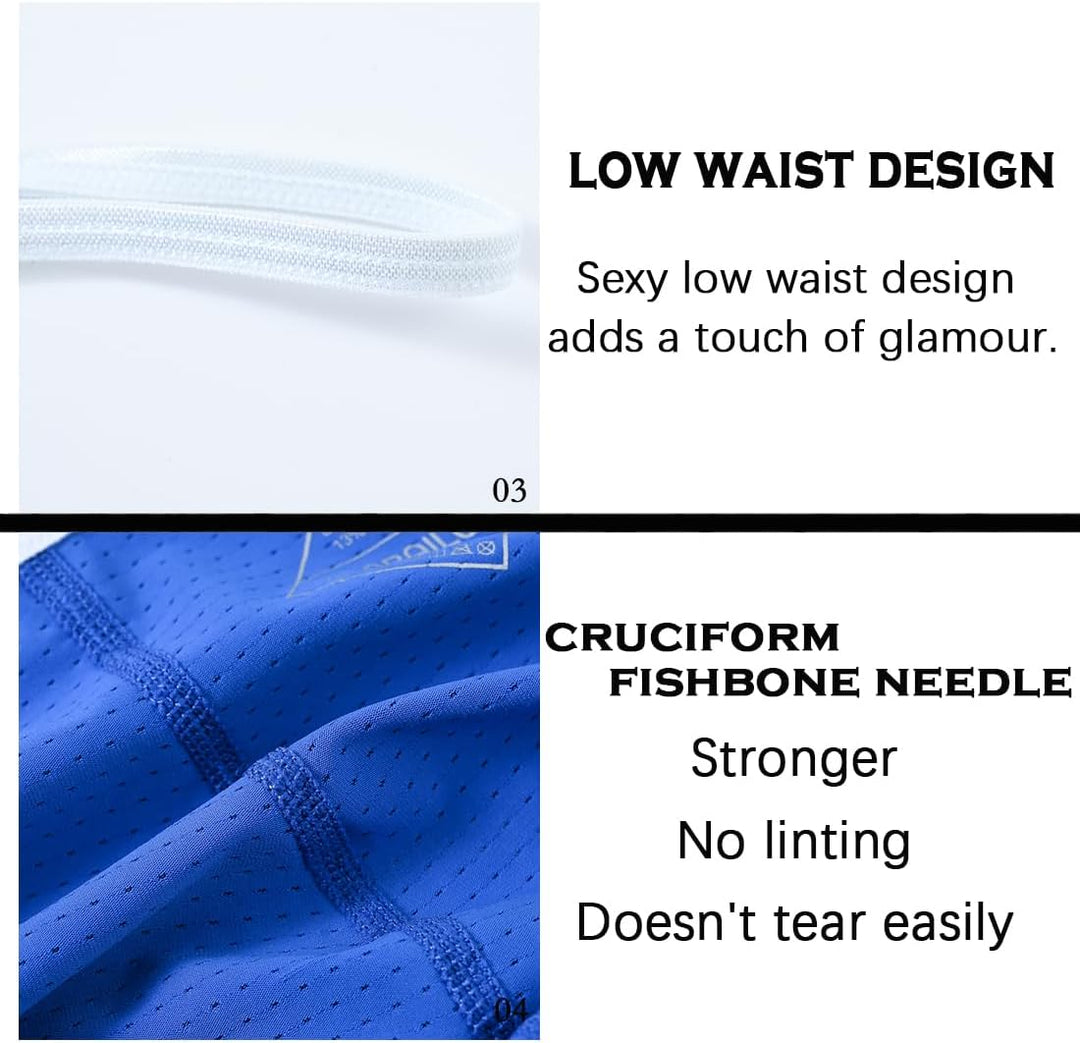 BIATWOWR Men's Briefs Sexy Men's Underwear Briefs with Big Ball Pouch Low Waistband Underpants Men M