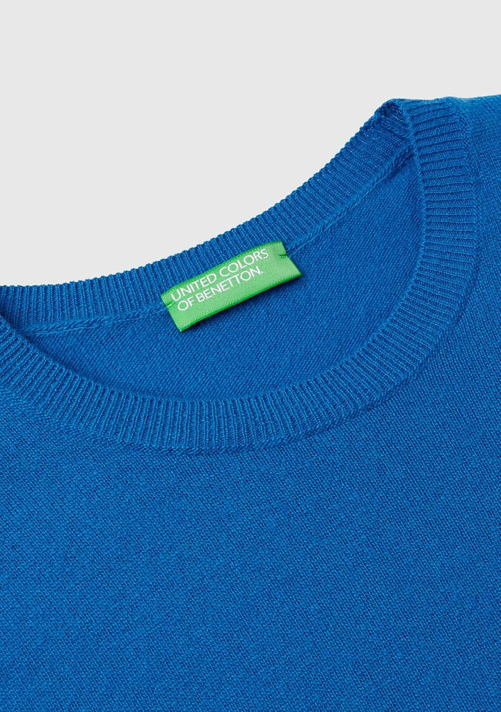 United Colors of Benetton Damen 1002d1k01 Pullover (1er Pack) S Blau, S Blau
