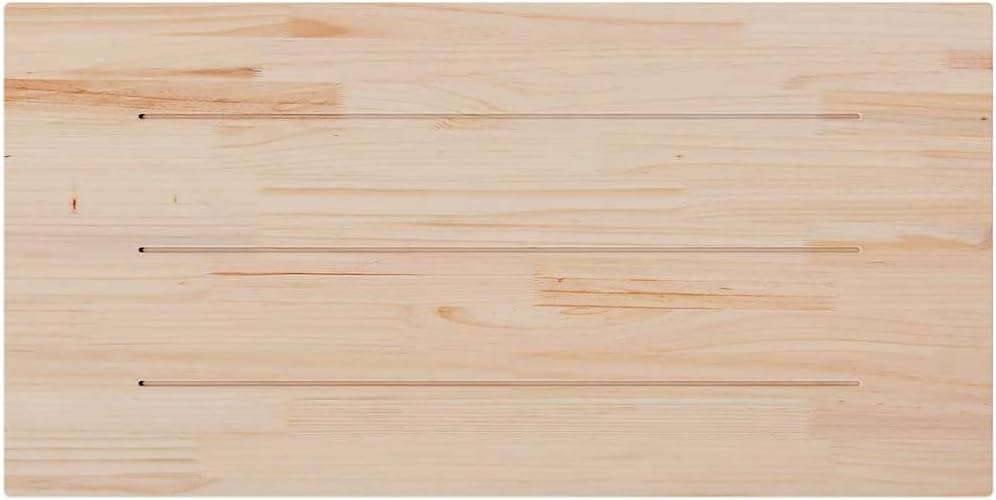 vidaXL Tischplatte 100x60x2,5 cm Massivholz Kiefer Rechteckig 100 x 60 x 2.5 cm Braun, 100 x 60 x 2.