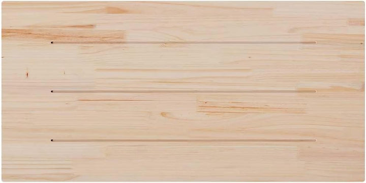 vidaXL Tischplatte 100x60x2,5 cm Massivholz Kiefer Rechteckig 100 x 60 x 2.5 cm Braun, 100 x 60 x 2.