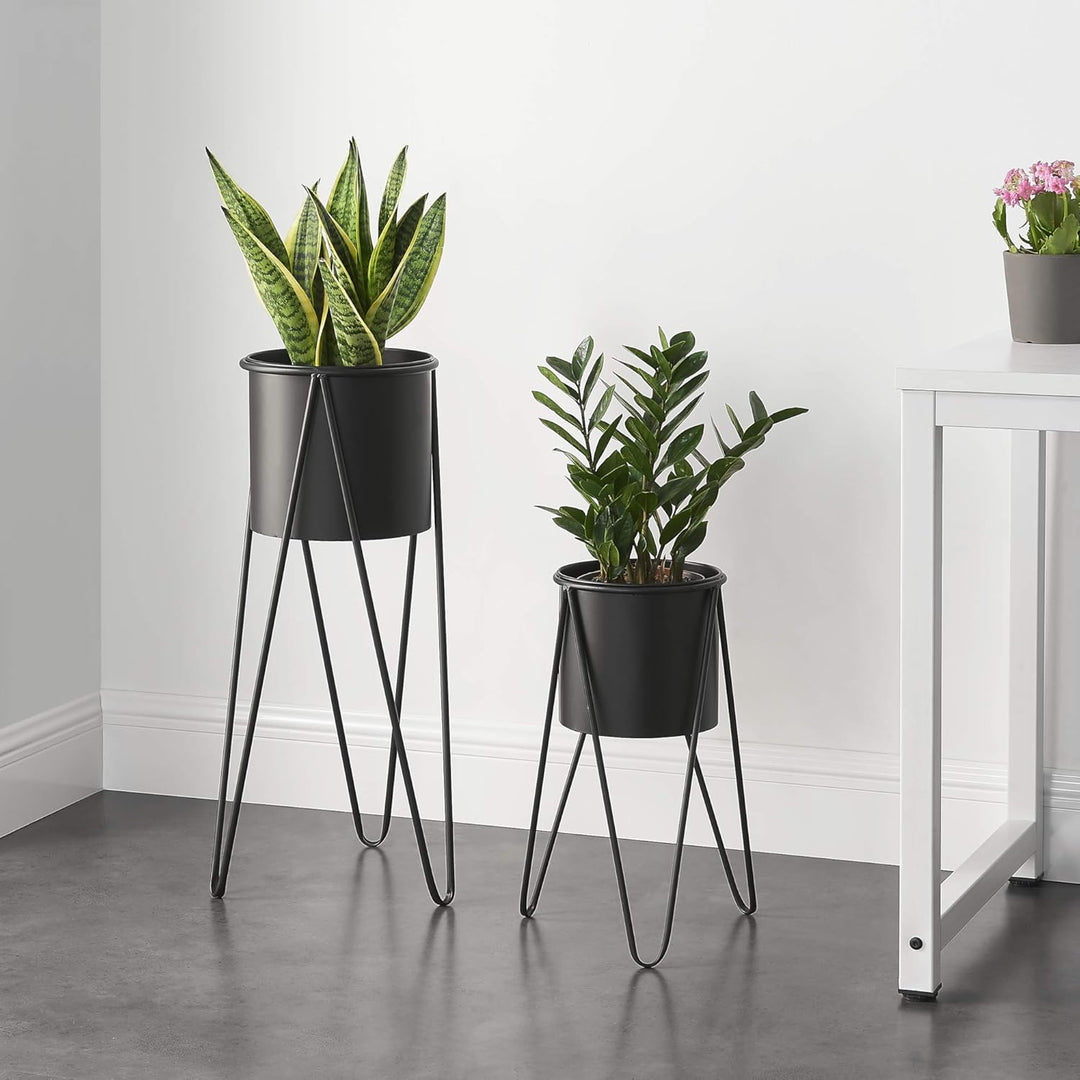 [en.casa] Pflanzständer im 2er Set Blumenständer aus Metall Blumentopf Ständer mit Übertopf Blumento