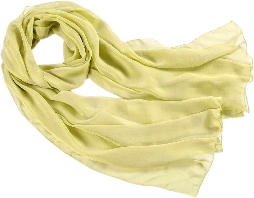 Damen Unifarbe Seidentaft 100% Chiffon Seide festlich Stola Schultertuch Schal für Abendkleider 200