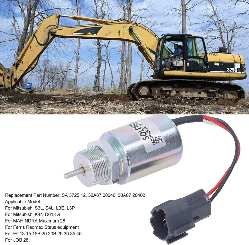 Kraftstoffabschaltmagnetventil SA 3725 12 30A87-00040 30A87-20402 Edelstahl-Stoppmagnetventil für Mi