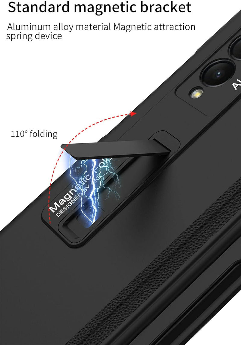 COQUE Galaxy Z Fold 3 5G Hülle, aufklappbare All-Inclusive-Hülle, Stylus Slot klappbare Handyhülle f