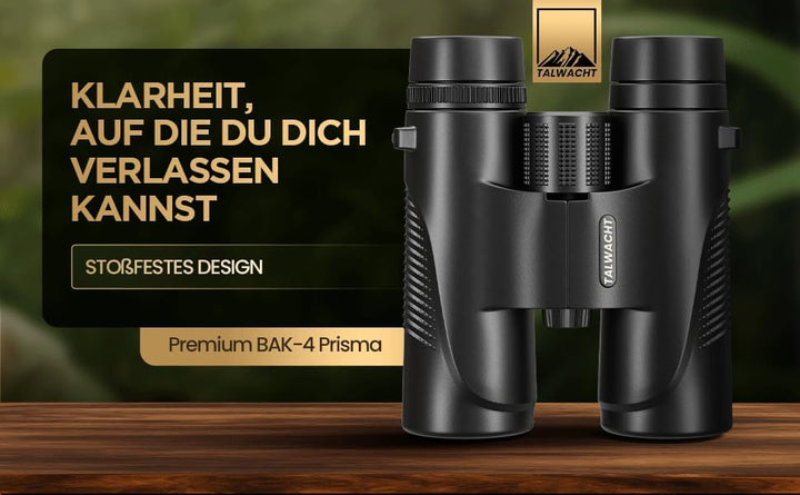 Fernglas 10x42 für Erwachsene – HD BAK4 Prisma, FMC Mehrschichtvergütung, Wasserdicht IPX7 &amp; Beschla