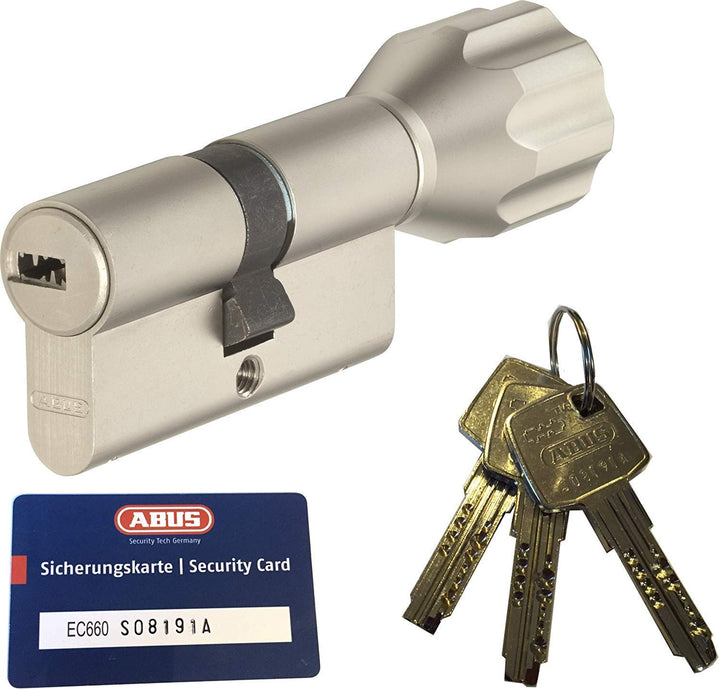 ABUS EC660 ECK660 Profil-Knaufzylinder Länge (a/b) Z35/K30mm (c=65mm) mit 3 Schlüssel, mit Sicherung