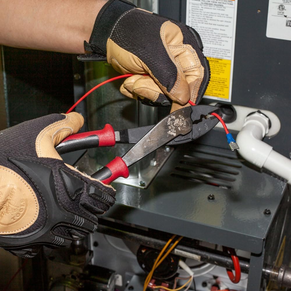 Klein Tools J1005 Journeyman Crimp-/Schneidewerkzeug, rot und schwarz, rot/schwarz, Grösse S