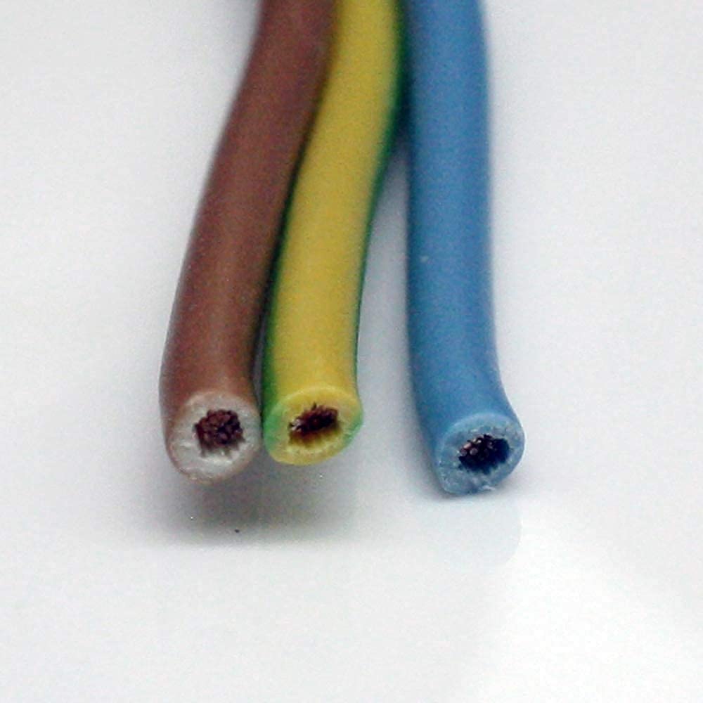 10m Zuleitung hellbraun H03VV-F 3 x 0,75qmm PVC isolierte Schlauch-Leitung Rehbraun 3G Leuchtenkabel