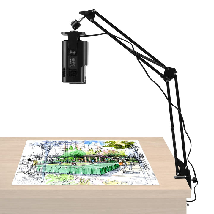 Tragbarer Zeichenprojektor, Desktop Smarte Skizzenprojektoren mit Fernbedienung und Ständer zum Nach