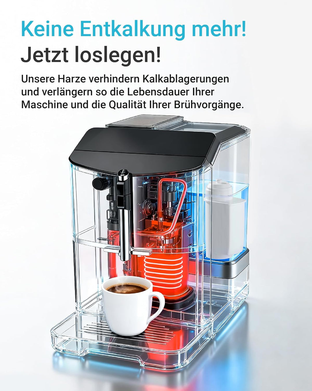 AQUA CREST Wasserfilter für Siemens® EQ Series, EQ6 Plus S700, EQ9, EQ500, EQ700, für Brita® Intenza