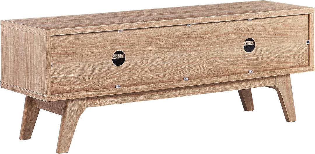 Fernsehtisch moderner Stil 2 Fächer MDF-Platte heller Holzfarbton / weiss Buffalo