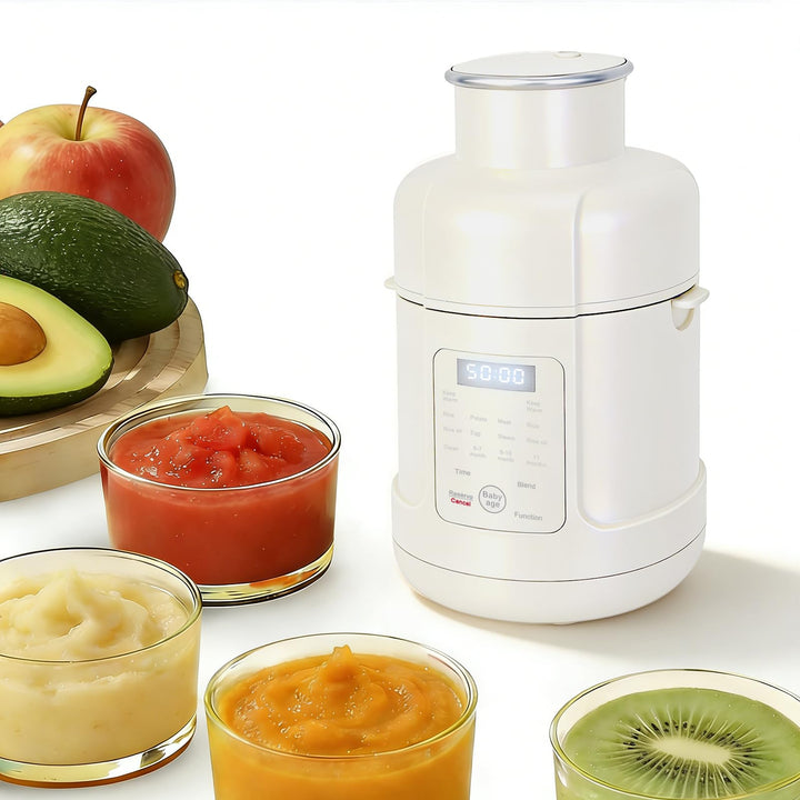 Babynahrungszubereiter, 5-in-1 Dampfgarer &amp; Mixer mit Timer, LED Display, Auto-Clean – Glas 316 Edel