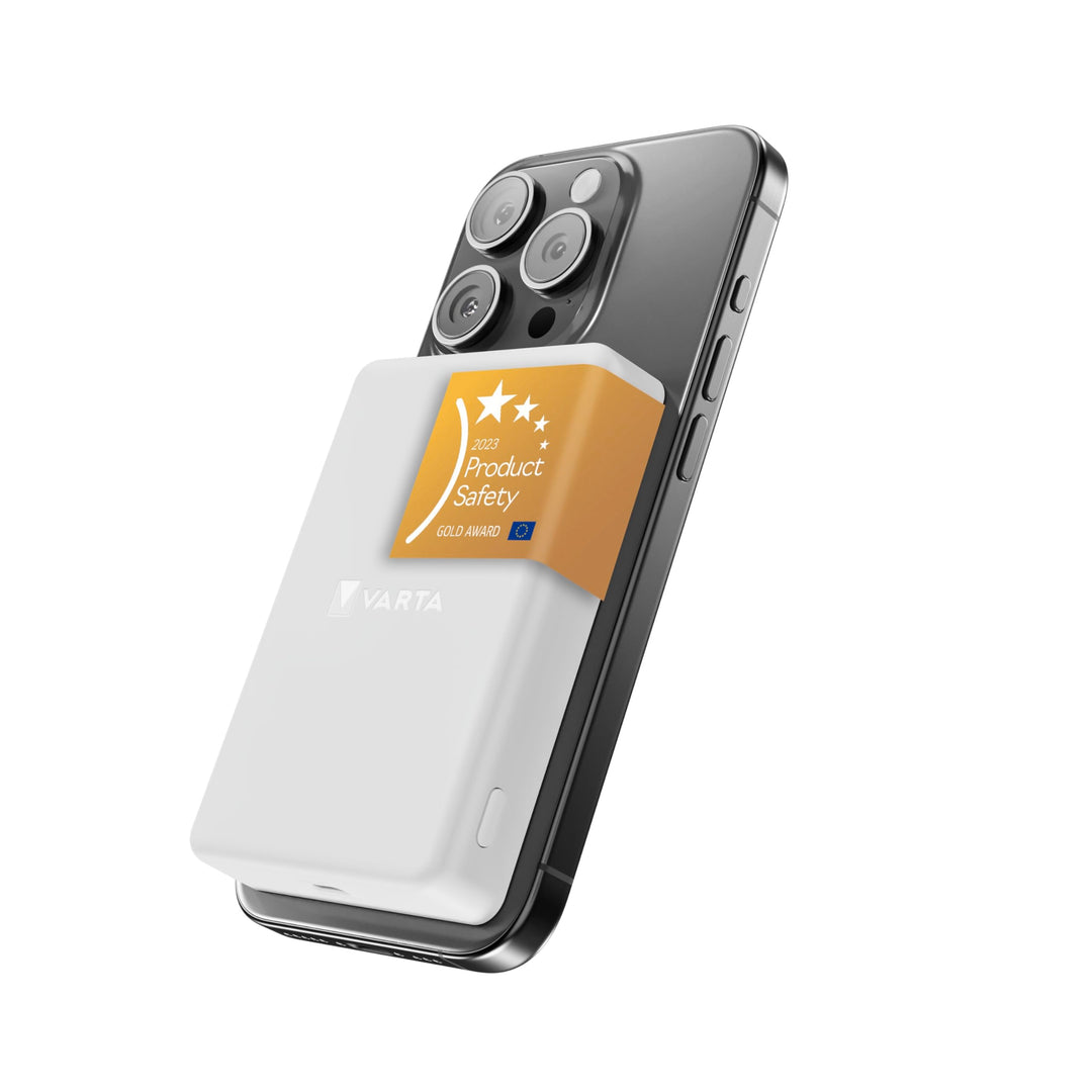 VARTA Mag Pro Wireless Powerbank 5000 mAh White, Box Mag Pro 5000 weiss, Mag Pro 5000 weiss