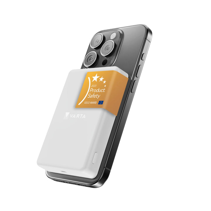 VARTA Mag Pro Wireless Powerbank 5000 mAh White, Box Mag Pro 5000 weiss, Mag Pro 5000 weiss