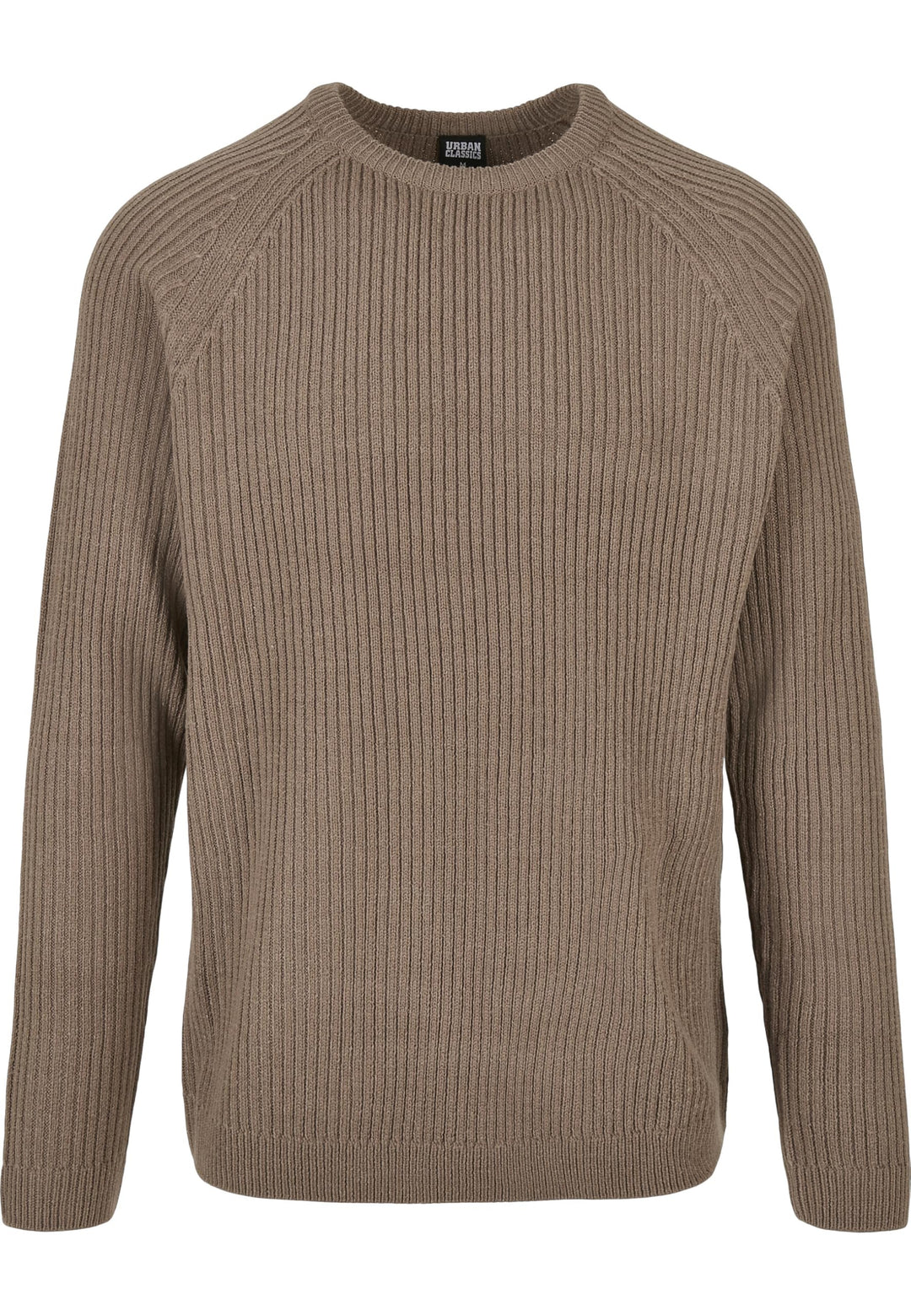 Urban Classics Herren Strickpullover mit Raglan Ärmeln, Rib-Struktur & Rundhals, nahtfreie Schultern