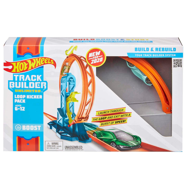 Hot Wheels GLC90 - Track Builder Unlimited Looping Kicker Set Zubehörteile, Spielzeug Autorennbahn a