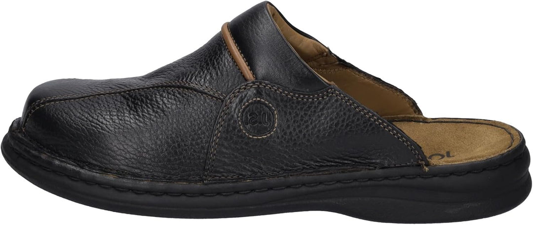 Josef Seibel Klaus, Herren Mules/Pantoletten 39 EU Schwarz Cognac, 39 EU Schwarz Cognac