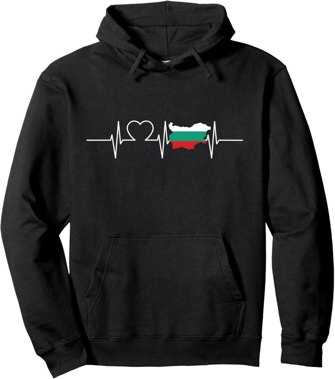 Bulgarien Karte mit Herzschlag Vintage Flagge Bulgarien Pullover Hoodie