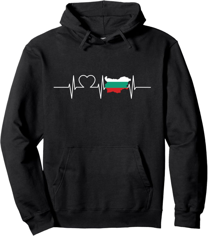 Bulgarien Karte mit Herzschlag Vintage Flagge Bulgarien Pullover Hoodie
