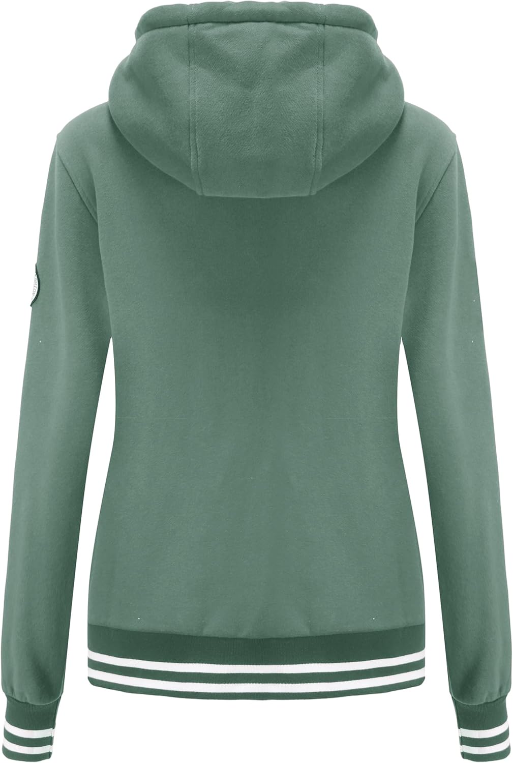 Damen Sweatjacke Kapuzenpullover Zip Hoodie Kapuzenjacke Winter Sweatshirt Jacke XL Bohnengrün, XL B