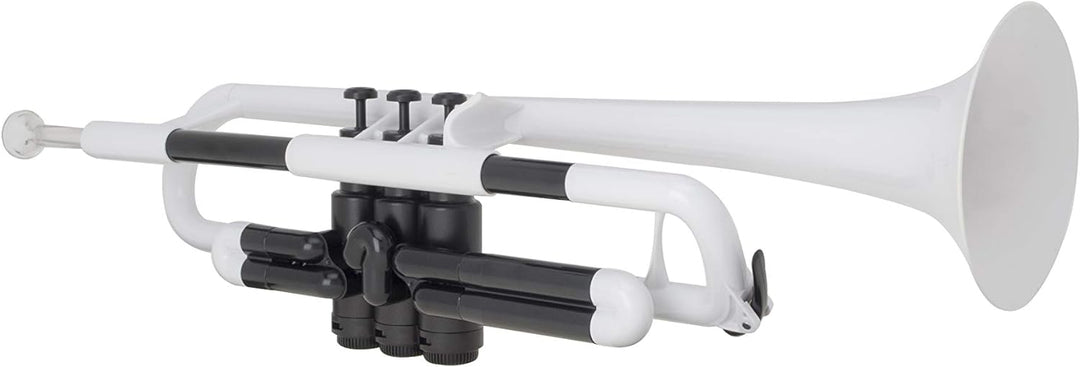 pTrumpet 700631 Trompete mit Tasche und Mundstück weiss, weiss
