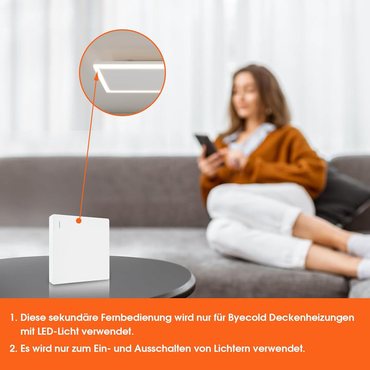 Infrarotheizung Deckenmontage 790 Watt, Infrarot Deckenheizung mit LED Licht Beleuchtung, Deckenheiz