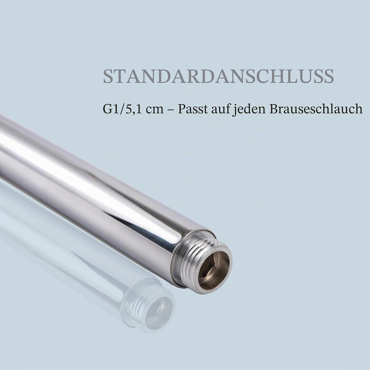 Oupukle Handbrause Wassersparend Duschkopf Hochdruck Messing 48 Anti-kalk Duschbrause Chrome mit 1 S