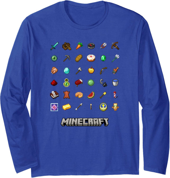 Minecraft Items Textbook Langarmshirt