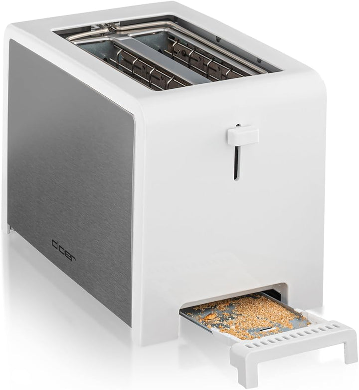 Cloer 3211 Toaster, 825 W, für 2 Toastscheiben, integrierter Brötchenaufsatz, Nachhebevorrichtung, K