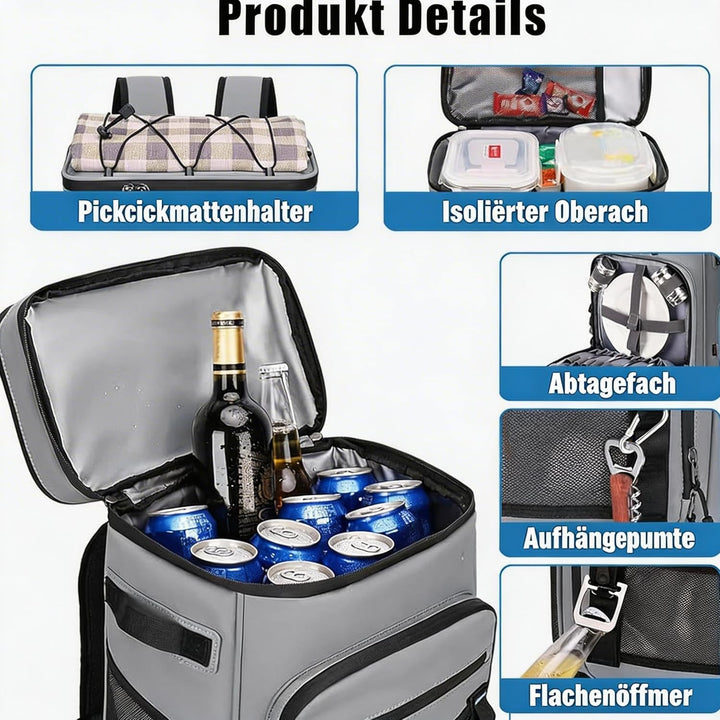 Garvee Wasserdichter 30L Isolierter Rucksack-Kühler – Auslaufsicher, tragbar, grosse Lunchbox für Pi