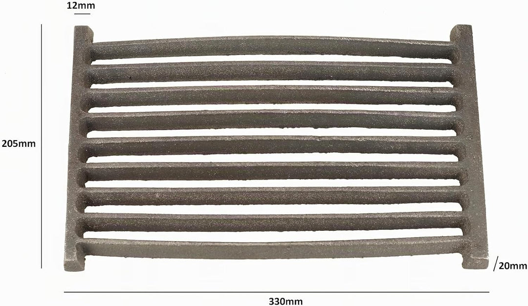 Gusseisen Kaminofen-Rost – Ersatz-Rost für Kamin, Ofen, Grill oder Küchenofen – Robuster Einsatz 330