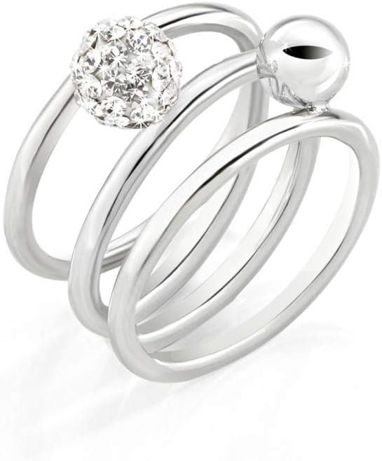 Morellato Damen-Ring Luminosa Collection Stahl Kristall SAET09012 Talla única, Talla única