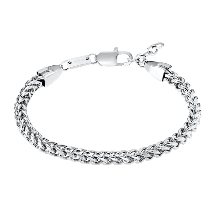 s.Oliver Armband Edelstahl Herren Armschmuck, 20+2 cm, Silber, Kommt in Schmuck Geschenk Box, 203254