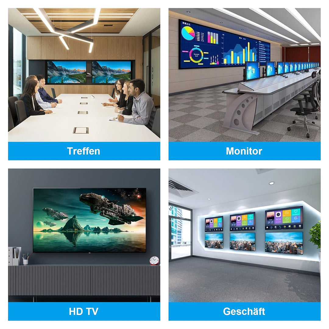 VPFET HDMI Extender Splitter über Cat5e 6 165ft 1 In 4 Out Übertragung Balun Ethernet Unterstützt 10
