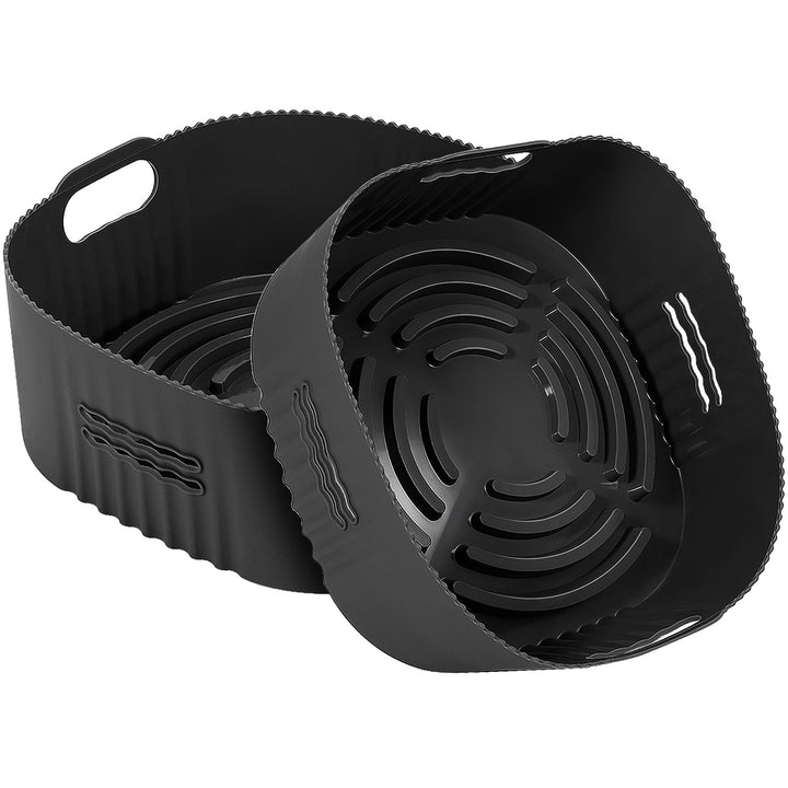 YINGRACE 22CM Silikonform für Heissluftfritteuse, 2PCS Airfryer Zubehör XXL Silikon Backform für Phi