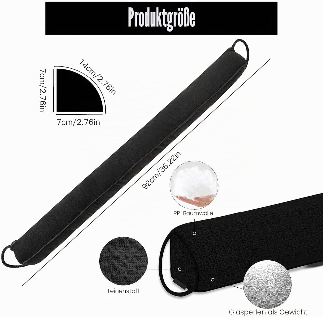 Zugluftstopper für Türen, Windstopper Tür, 92cm Tür Zugluftstopper, Dreieckige Zugluftstopper Fenste