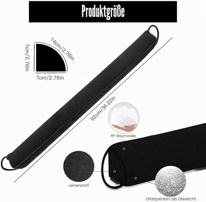 Zugluftstopper für Türen, Windstopper Tür, 92cm Tür Zugluftstopper, Dreieckige Zugluftstopper Fenste