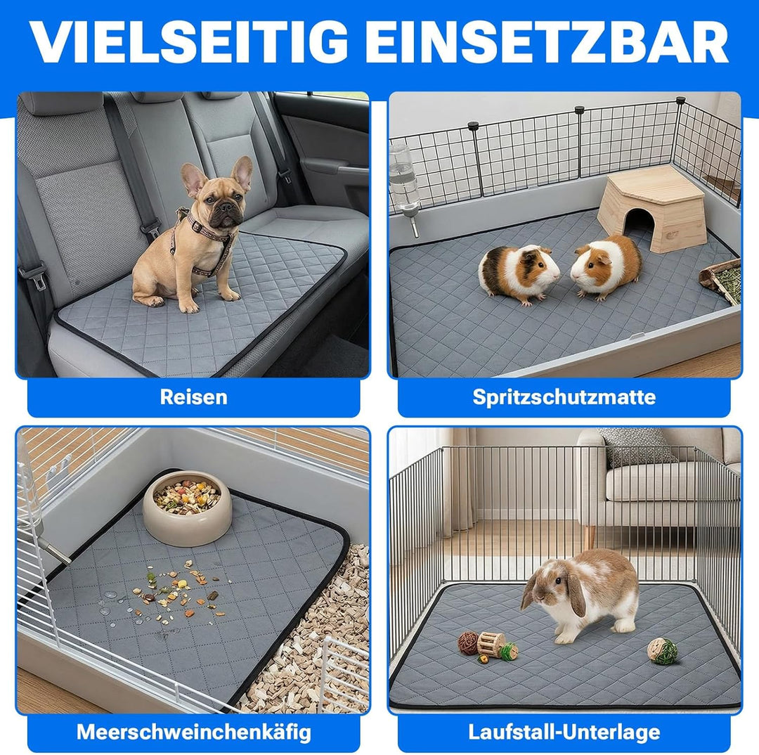 3 Stück Wasserdichte Pipipads für Meerschweinchen, Super Saugfähig &amp; rutschfest, Ideales Meerschwein
