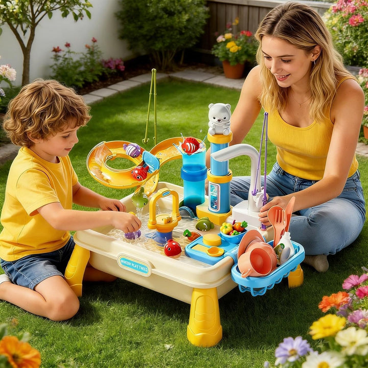Generisch Kinder-Wasser-Spielbrett | Sinnesaktivität im Freien mit eingebauter Wasserpumpe - Wasser-