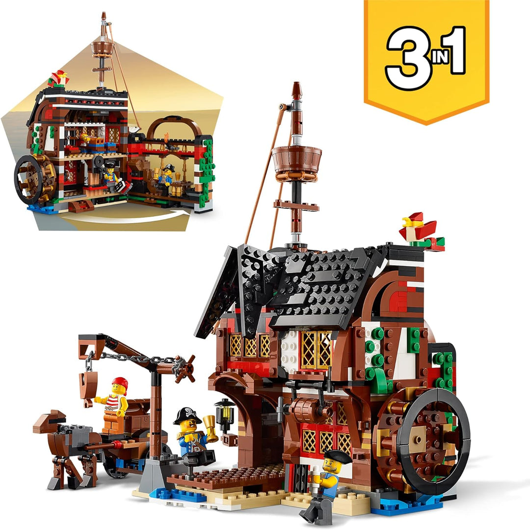 LEGO 31109 Creator 3-in-1 Piratenschiff Set & 42154 Technic Ford GT 2022 Auto-Modellbausatz für Erwa