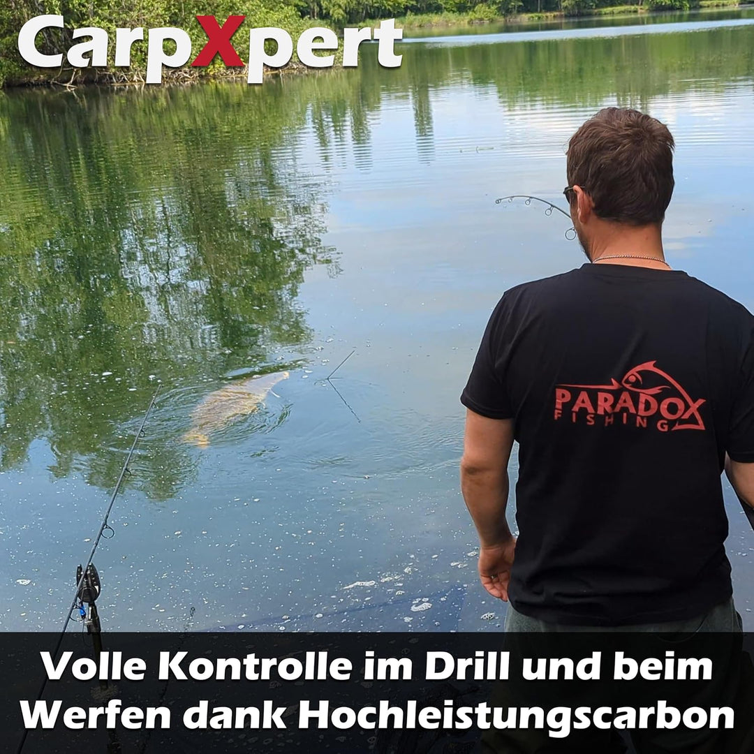 Karpfenrute CarpXpert 12ft 3,60m 3 LBS 3-teilig mit 5000 Carp Runner Karpfenrolle – Karpfen Angel Ka