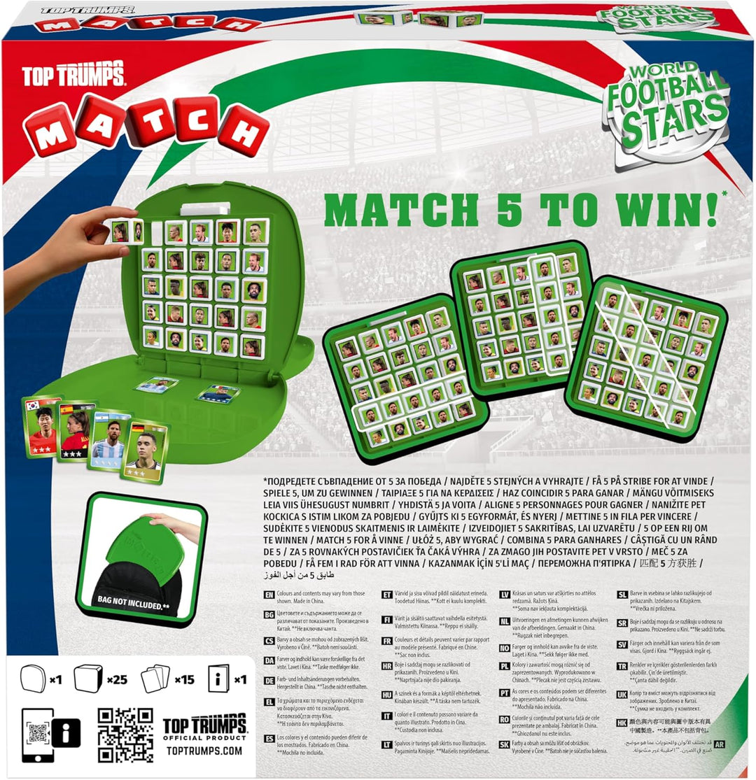 Top Trumps Match Weltfussballstars Edition - WFS Match Beliebte Brettspiele - Gedächtnisspiel für Fa