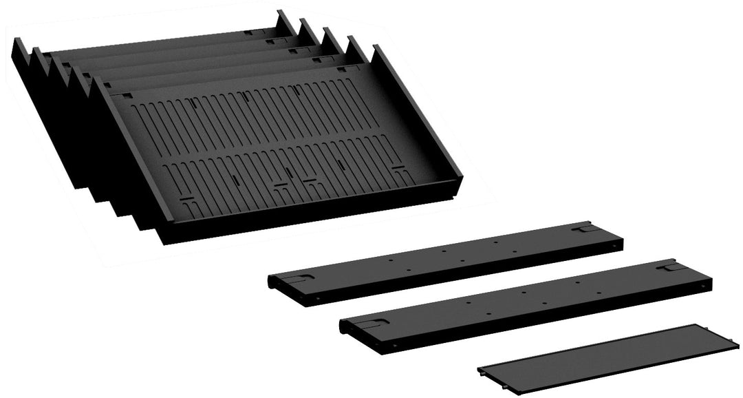 Gera Möbel S-530900-K Container-Einrichtungs-Set Venedig für Kunststoffschubfächer, schwarz