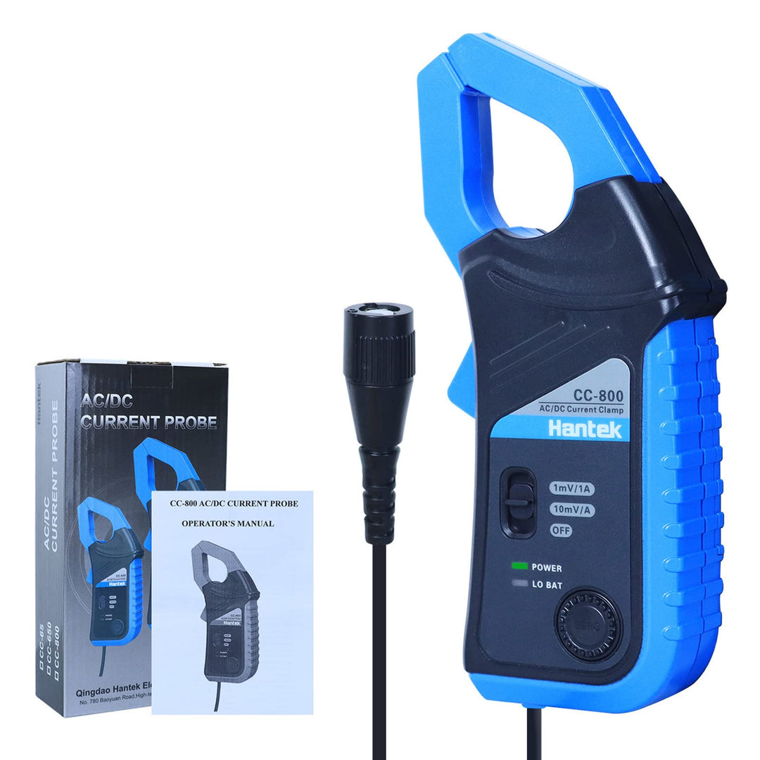 Hantek CC-800 AC/DC Stromzange 5KH Oszilloskop Multimeter Bandbreite 1mV/10mV/A 500A/800A mit BNC An