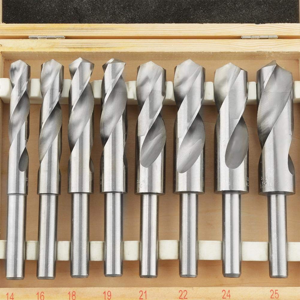 Spiralbohrer-Set, HSS Spiralbohrer aus gehärtetem Stahl Spiralbohrersatz Metallspiralbohrer Set 8tlg