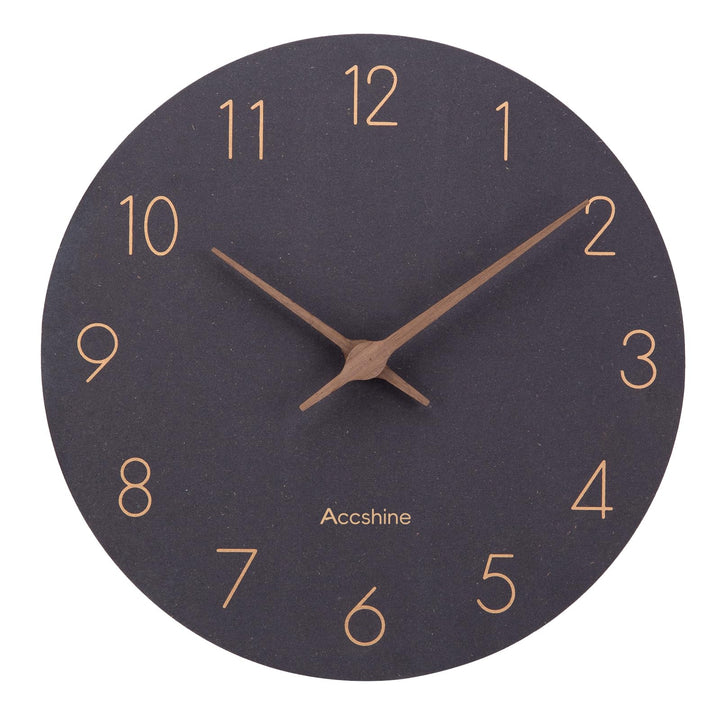 MDF Holz Wanduhr Ohne TickgeräUsche Lautlos Modern 25cm Quarz Gross Batterie Betriebene Wanduhr Einf